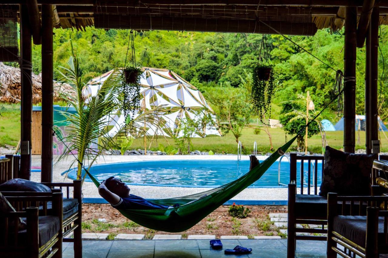 Woodstock Jungle Camp Hostel Hien Hao Buitenkant foto